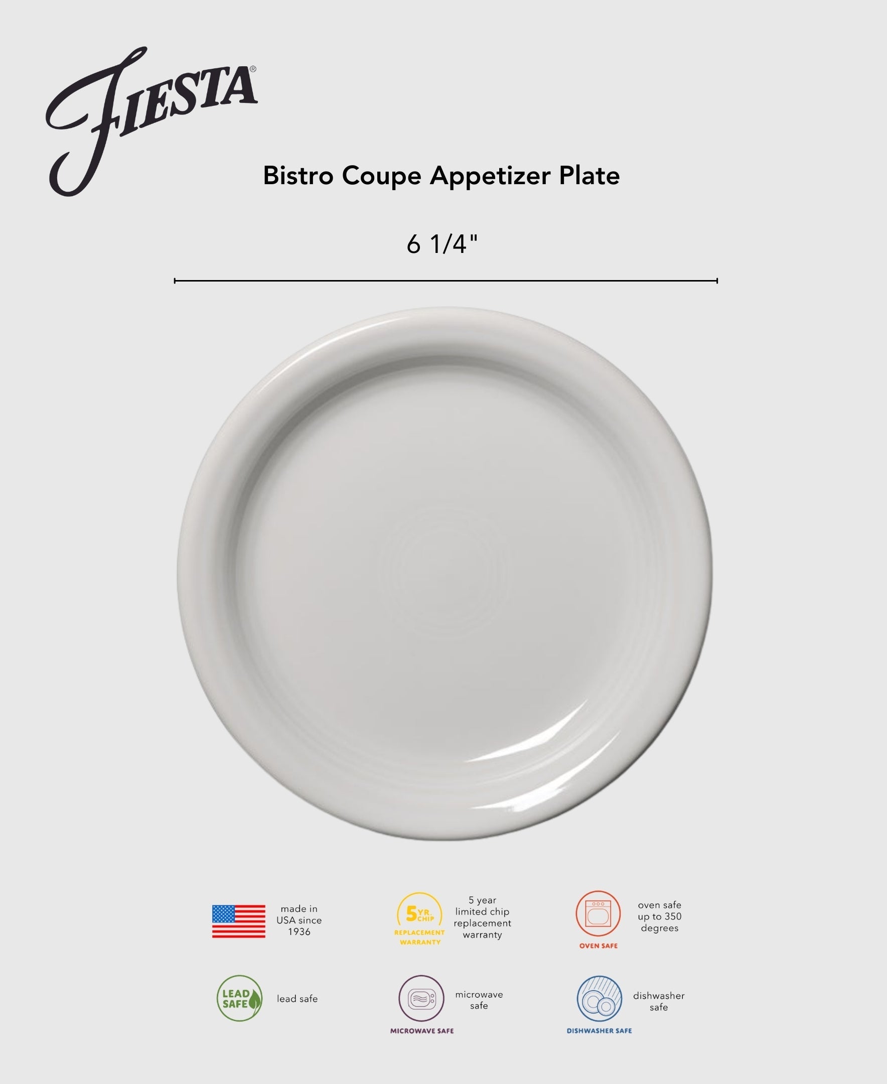 Fiesta Dinnerware - New Retired Bistro Coupe 6 1/4 Inch Appetizer Plate - Image 9