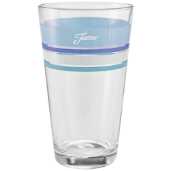 Alternative view of Fiesta Dinnerware - 16 oz. Fiesta® Edgeline Coastal Blue Cooler Glass - Set of 4